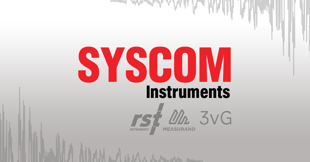 Syscom Instruments joins RST Instruments/Measurand/3vGeomatics